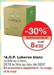 Monop' A.o.p. luberon blanc offre