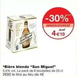 Monop' Bière blonde offre