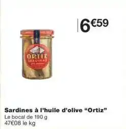 Monop' Ortiz - sardines à l'huile d'olive offre