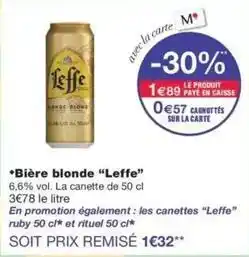 Monop' Leffe - bière blonde offre