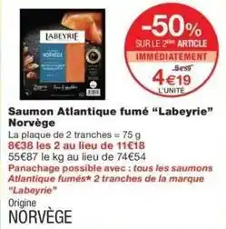 Monop' Labeyrie - saumon atlantique fumé offre