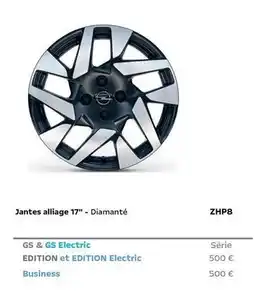 Opel Gs & gs electric edition et edition electric offre