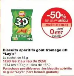 Monop' Lay's - biscuits apéritifs goût fromage 3d offre