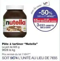 Monop' Nutella - pâte à tartiner offre