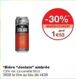 Monop' Jenlain - bière offre