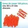 Norma Lames de coupe 100 pièces, env. 83 x 21 mm chacune offre