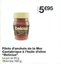 Monop' Filets d'anchois de la mer cantabrique à l'huile d'olive offre