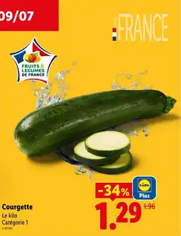 Lidl Courgette offre