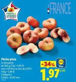 Lidl Pêche plate offre