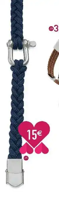 E.Leclerc Bijoux Bracelet En Acier Et Cordon 20cm offre