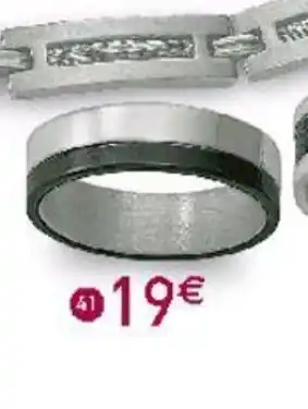 E.Leclerc Bijoux Bague En Acier Et Céramique Taille offre