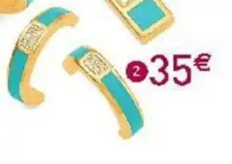 E.Leclerc Bijoux Boucles En Argent Doré Oxydes de Zirconium Et Laque offre