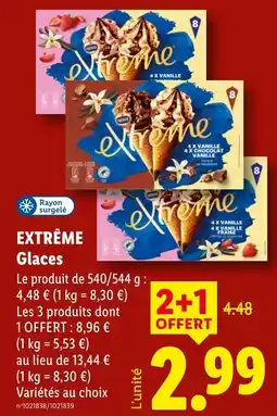 Lidl EXTRÊME Glaces offre