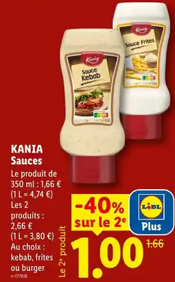 Lidl KANIA Sauces offre