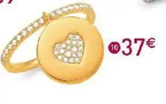Bague En Argent Doré Et Oxydes de Zirconium