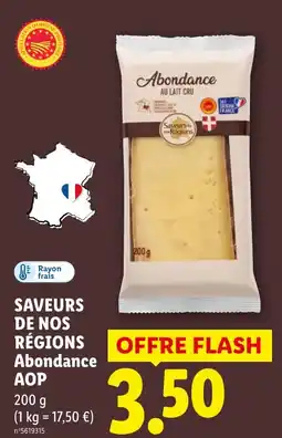 Lidl SAVEURS DE NOS RÉGIONS Abondance AOP offre