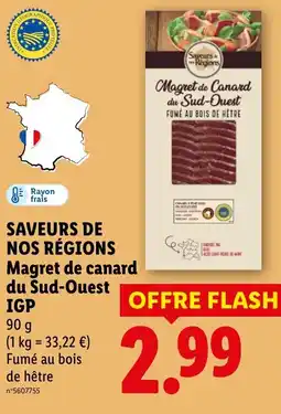 Lidl SAVEURS DE NOS RÉGIONS Magret de canard du Sud-Ouest IGP offre