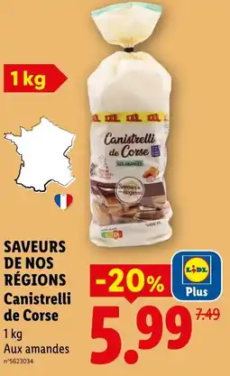 Lidl SAVEURS DE NOS RÉGIONS Canistrelli de Corse offre