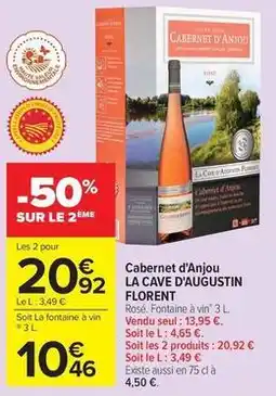 Carrefour Drive Cat - cabernet d'anjou offre