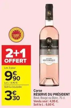 Carrefour Drive Président - corse offre