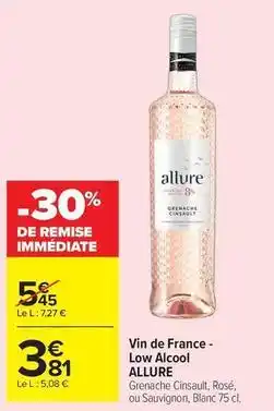Carrefour Drive Vin de france low alcool offre
