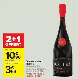 Carrefour Drive Kriter - vin mousseux offre