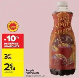 Carrefour Drive Simon - sangria offre