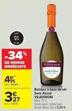 Carrefour Drive Vilaveroni - boisson à base de vin sans alcool offre