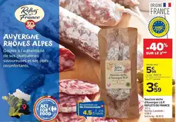 Carrefour Drive Reflets de france - saucisse sèche édiné d'auwergne, le feuette de france offre