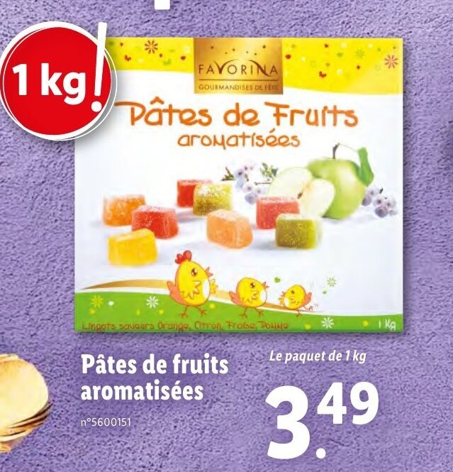 Promo Pâtes de fruits aromatisées chez Lidl