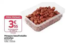 Promocash Promo - merguez bœuf/volaille précuites offre