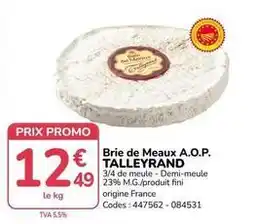 Promocash Promo - brie de meaux a.o.p offre