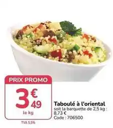 Promocash Promo - taboulé à l'oriental offre