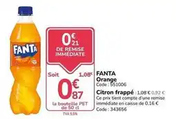 Promocash Fanta - orange citron frappe offre