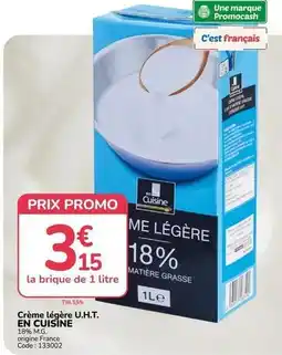 Promocash Promo - crème légère offre