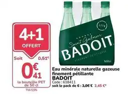Promocash Badoit - eau minérale naturelle gazeuse finement pétillante offre