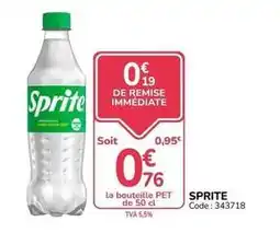 Promocash Sprite - la bouteille offre