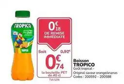 Promocash Tropico - boisson offre
