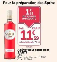 Promocash Spritz - apéritif pour spritz rosa offre