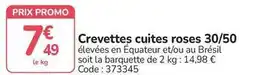 Promocash Promo - crevettes cuites roses 30/50 offre