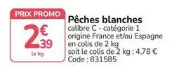 Promocash Promo - pêches blanches offre