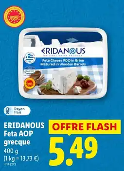 Lidl ERIDANOUS Feta AOP grecque offre