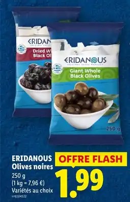 Lidl ERIDANOUS Olives noires offre