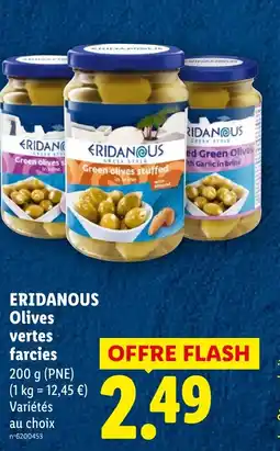 Lidl ERIDANOUS Olives vertes farcies offre