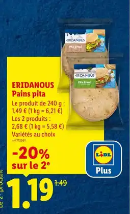 Lidl ERIDANOUS Pains pita offre