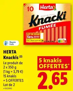 Lidl HERTA Knackis offre