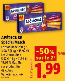 Lidl APÉRICUBE Spécial Match offre