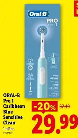 Lidl ORAL-B Pro 1 Caribbean Blue Sensitive Clean offre