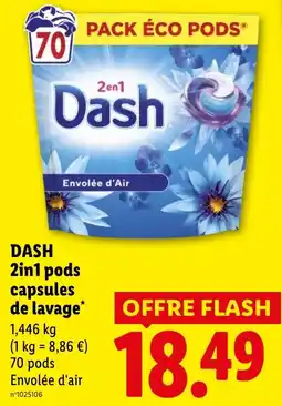 Lidl DASH 2in1 pods capsules de lavage offre