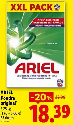 Lidl ARIEL Poudre original offre